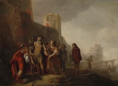 De gezanten van Alexander de Grote bekleden de tuinman Abdalonymos met de insigniën der koningswaardigheid van Sidon
