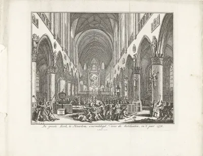 De Grote Kerk te Haarlem bestormd door protestanten, 1578
