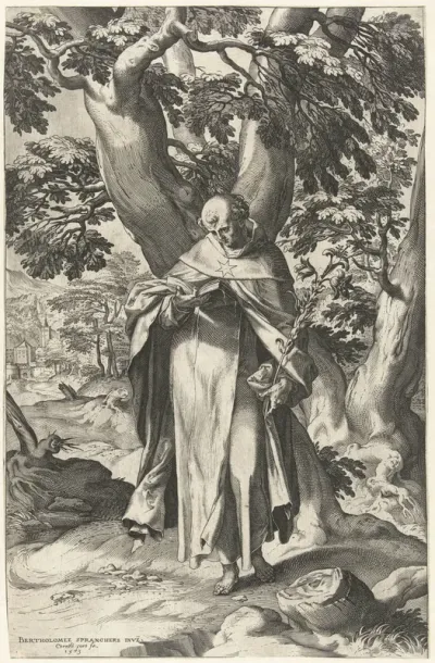 De H. Dominicus, lezend in een boek