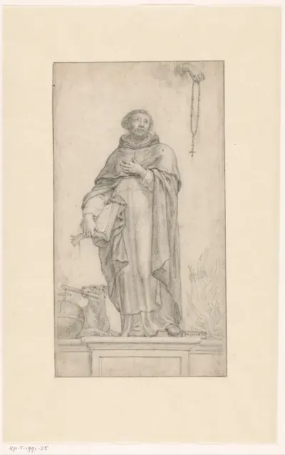 De H. Dominicus, staand ten voeten uit