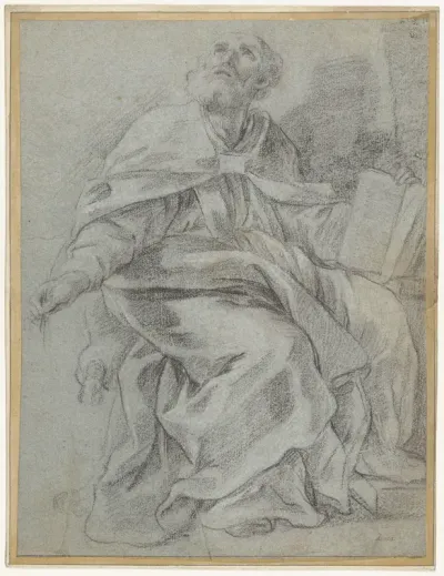 De H. Hilarius, de Drieëenheid aanschouwende