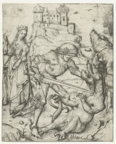 De H. Joris te voet