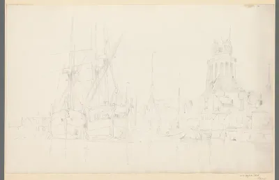 De haven van Dordrecht
