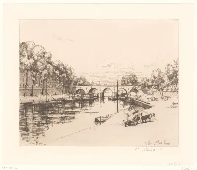 De haven van Saint Paul in Parijs