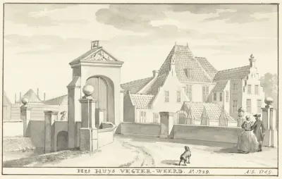 De havezathe Vechterweerd bij Zwolle in 1729