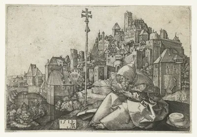 De Heilige Antonius voor een stad