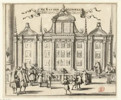 De heilige ark (aron hakodesj of hechal) in de Portugese Synagoge te Amsterdam, ca. 1695