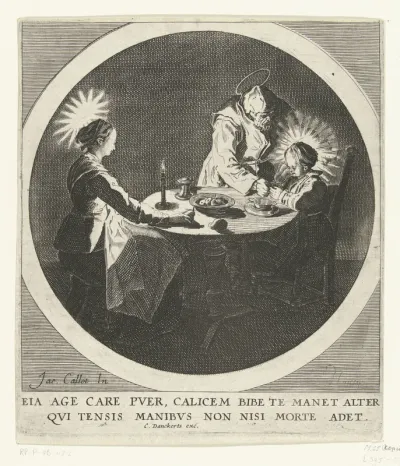 De Heilige Familie aan tafel