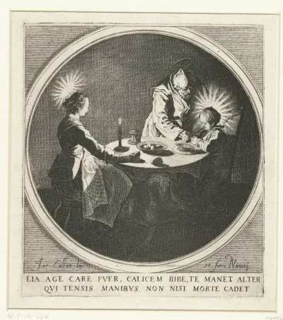 De Heilige Familie aan tafel