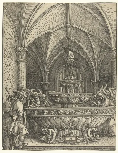 De Heilige Familie bij de bron
