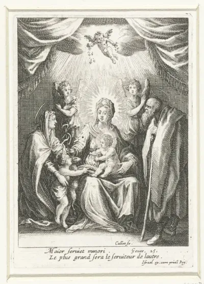 De Heilige Familie met Elizabeth en Johannes de Doper