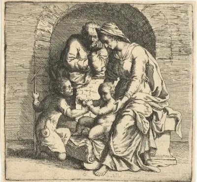 De heilige familie met Johannes de Doper