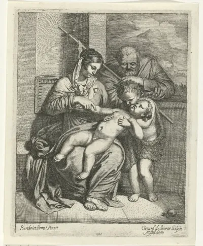 De Heilige Familie met Johannes de Doper