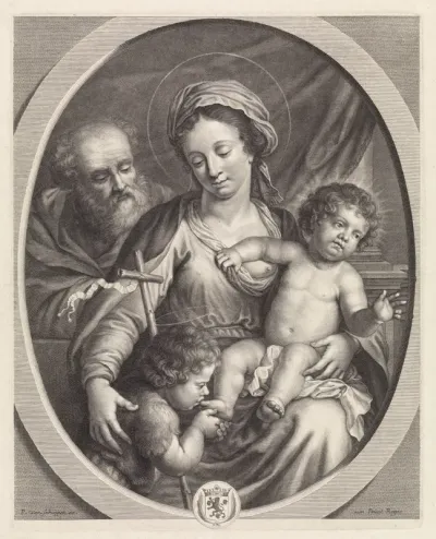 De heilige familie met Johannes de Doper