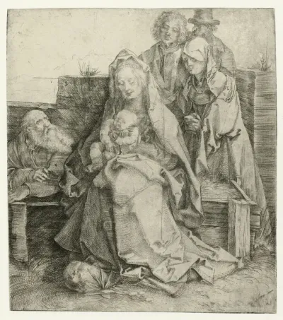 De Heilige Familie met Johannes de Evangelist, Maria Magdalena en Nicodemus