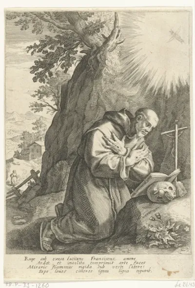 De heilige Franciscus in de woestijn