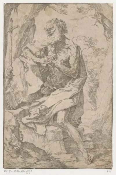 De heilige Hieronymus in de wildernis