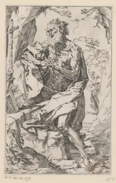De heilige Hieronymus in de wildernis