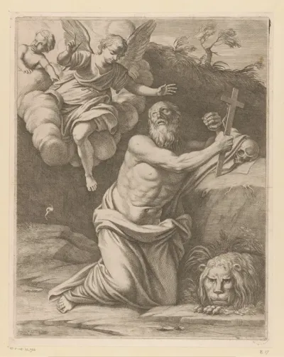 De heilige Hieronymus in de woestijn