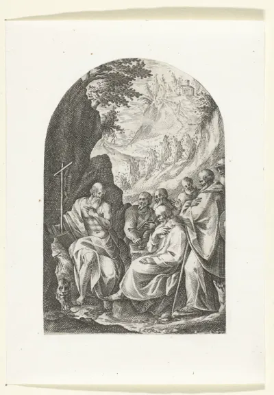 De Heilige Hiëronymus met zijn leerlingen