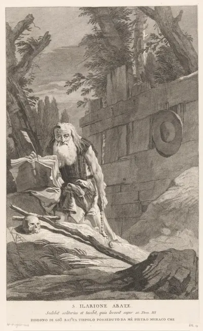 De heilige Hilarion van Gaza