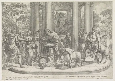 De heilige Martina weigert Jupiter te aanbidden