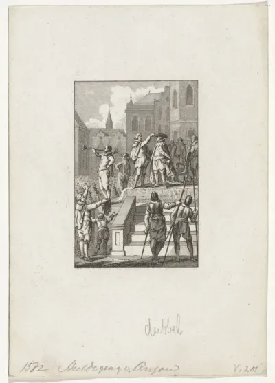 De hertog van Anjou gehuldigd te Antwerpen, 1582