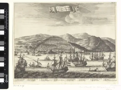 De Hollandse vloot onder Michiel Adriaenszoon de Ruyter voor de stad Algiers, 1662