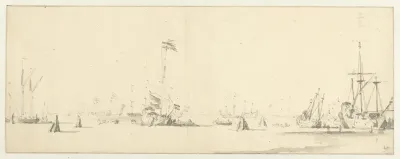 De Hollandse vloot voor anker