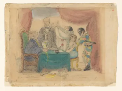 De huwelijksdag van Pierrot en Colombine