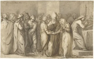 De huwelijksinzegening van de Maagd Maria