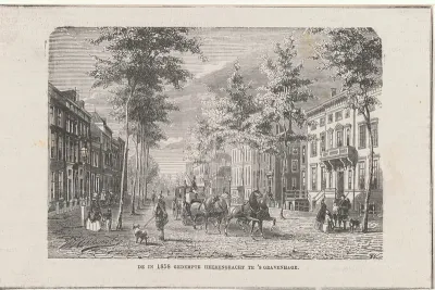 De in 1858 gedempte Heerengracht te 's Gravenhage