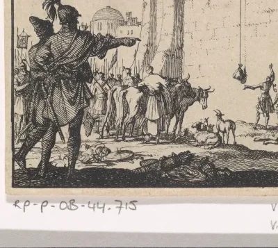 De in de tempel opgesloten Joodse priesters trachten zich voor het paasfeest van offerdieren te voorzien