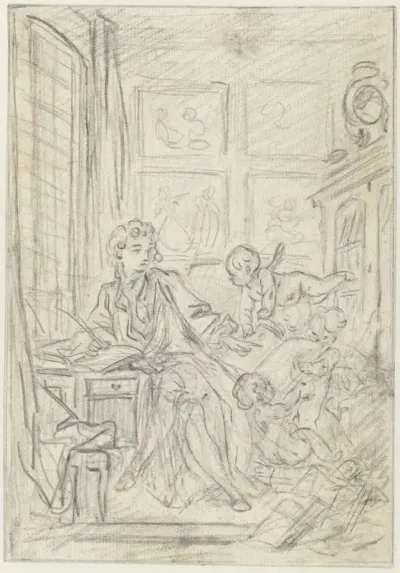 De inspiratie van de dichter