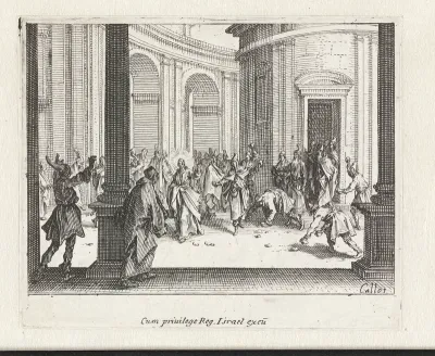 De Joden proberen Christus te stenigen