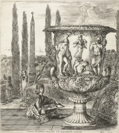 De jonge Cosimo III de Medici tekent de Medici-vaas