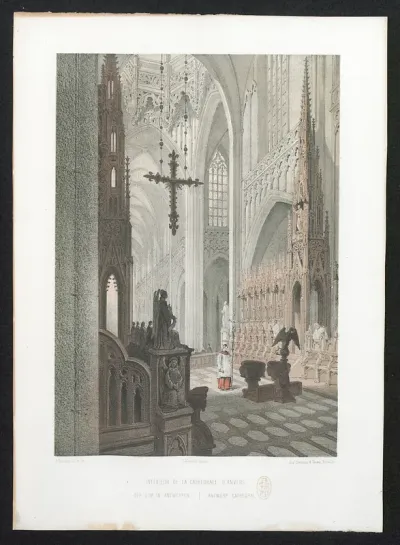 De kathedraal van Antwerpen, van binnen