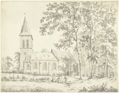 De kerk te Schore, op Zuid-Beveland