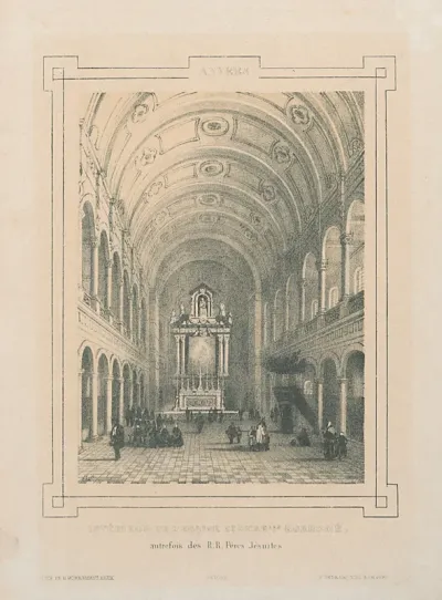 De kerk van de Jezuïeten, de Sint-Carolus Borromeuskerk, te Antwerpen, van binnen