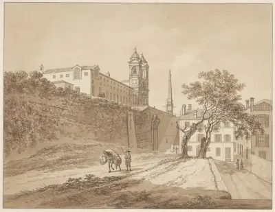 De kerk van de Trinità dei Monti in Rome