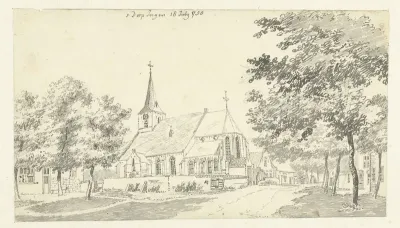 De kerk van het dorp Ingen