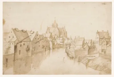 De kerk van Onze-Lieve-Vrouw-over-de-Dijle, te Mechelen