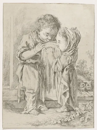 De kleine melk drinkers