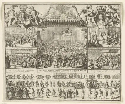 De kroning van Willem en Maria tot koning en koningin van Engeland, 1689