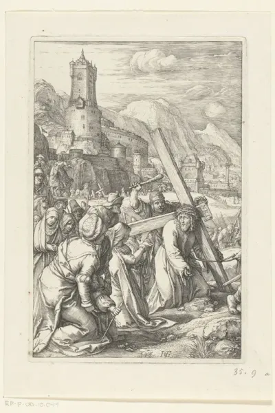 De kruisdraging met de Heilige Veronica