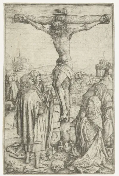 De kruisiging met Maria en de H. Johannes en twee heilige vrouwen
