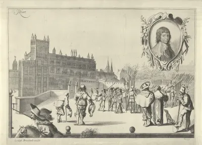 De lijfwacht van prins Willem II op het Buitenhof, 1638