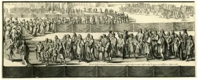 De lijkstatie van de koningin, eerste deel, eerste helft, 1695