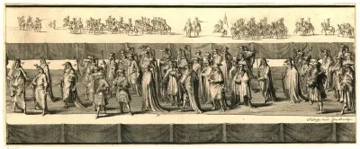 De lijkstatie van de koningin, tweede deel, eerste helft, 1695