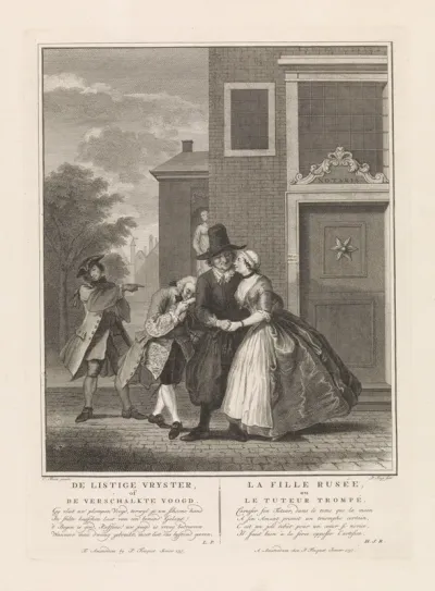 De listige vrijster of de verschalkte voogd